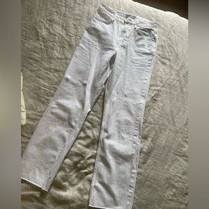 NEW ZARA White Straight Leg Jeans